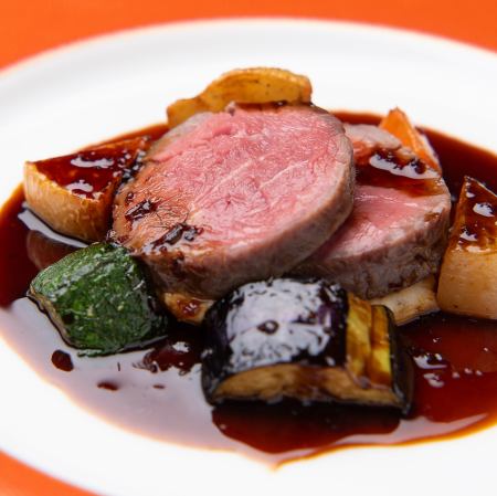特選牛フィレ肉のグリエ　赤ワインソース