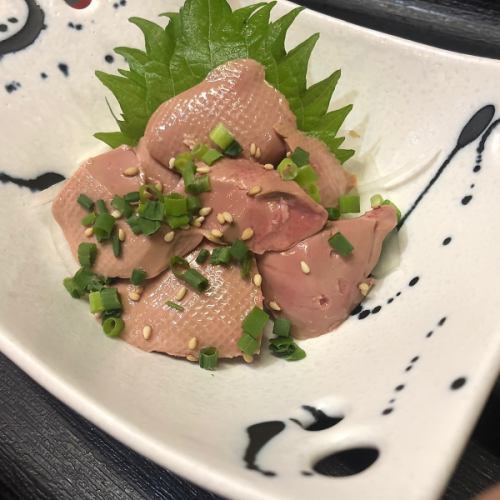 Domestic chicken liver sashimi