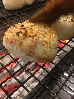 Grilled rice balls