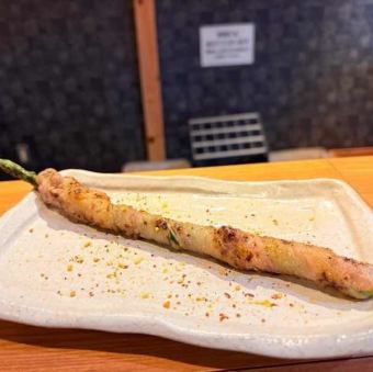 アスパラ肉巻き　炭火スパイス焼き