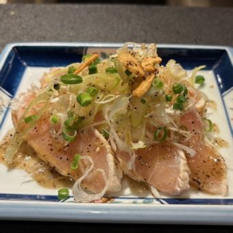 地鶏のたたき　ねぎ塩ダレ