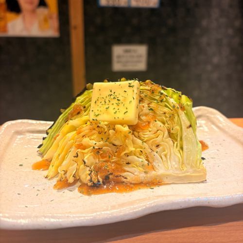 春キャベツのガーリックバター焼き