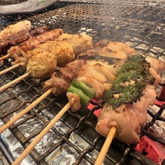 【鳥金満喫コース】炭火焼き鳥、弁天肉汁蒸し焼売など+2時間飲み放題 5500円税込