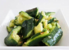 Seared cucumber salad