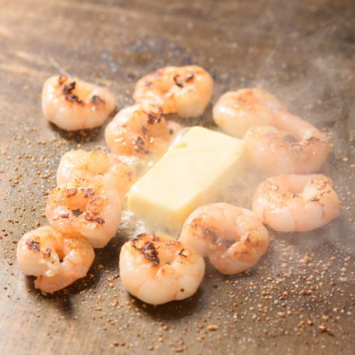 Shrimp fried with butter