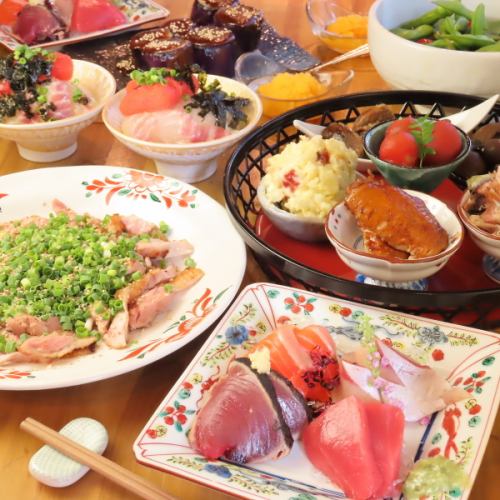 【飲み放題付き】メインが変わる大人気のお晩菜と炭火焼お宴会コース