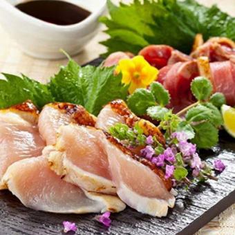 ★3 hours all-you-can-eat and drink★ All-you-can-eat Kyushu brand chicken♪ All 9 dishes "Satsuma chicken tatakiyaki" 5000 yen ⇒ 4000 yen
