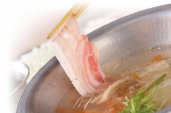 Kagoshima black pork shabu-shabu
