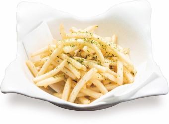 Green laver and salted potatoes
