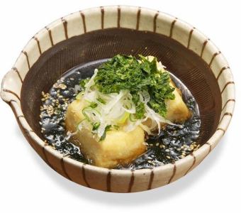 Deep-fried tofu with green laver