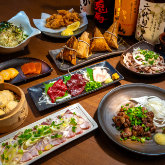 【含2小時暢飲】不含火鍋！馬肉刺身配炙烤鰤魚套餐 5,000日圓（含稅）