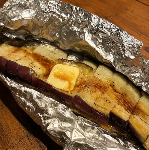<Kumamoto Eggplant> Butter-soy sauce grilled eggplant (Higumasaki variety)