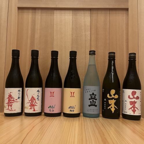We offer fine sake that goes perfectly with your meal.