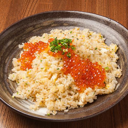 Snow crab !! Sea urchin fried rice ~ Salmon roe ~