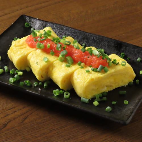 出汁巻き玉子焼き　明太子のせ