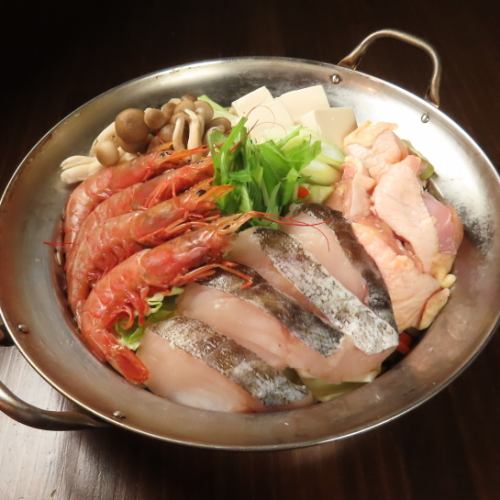 鮮魚満足【鍋】コース 【120分飲放付】全6品！クーポンご利用で4500円→4000円