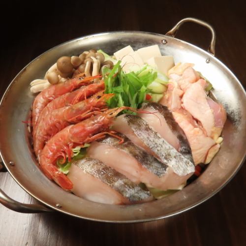 冬の鮮魚贅沢【鍋】コース(120分飲み放題付き)全8品クーポンご利用でで5000円→4500円