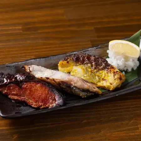 自慢の漬け焼き魚盛り合わせ 3点盛り
