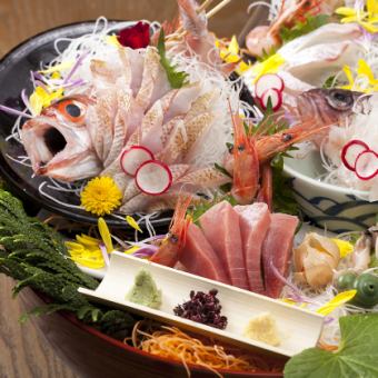 壽司牡蠣鍋套餐<煎談>共6道菜【僅食材】6,050日圓（含稅）