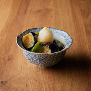 茄子と秋野菜の揚げ浸し