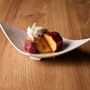 さつまいも蜜漬け炭火焼き マスカルポーネ