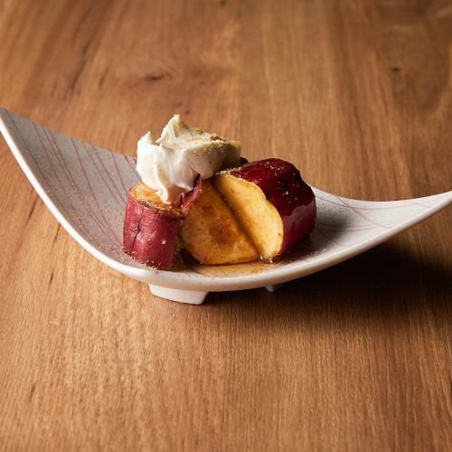 さつまいも蜜漬け炭火焼き マスカルポーネ