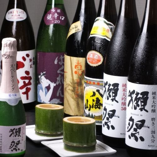オススメの豊富な日本酒をご用意。