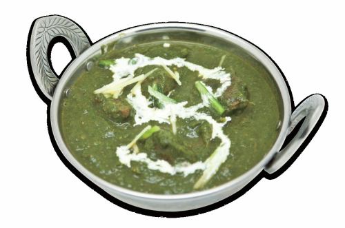 Mutton and spinach curry