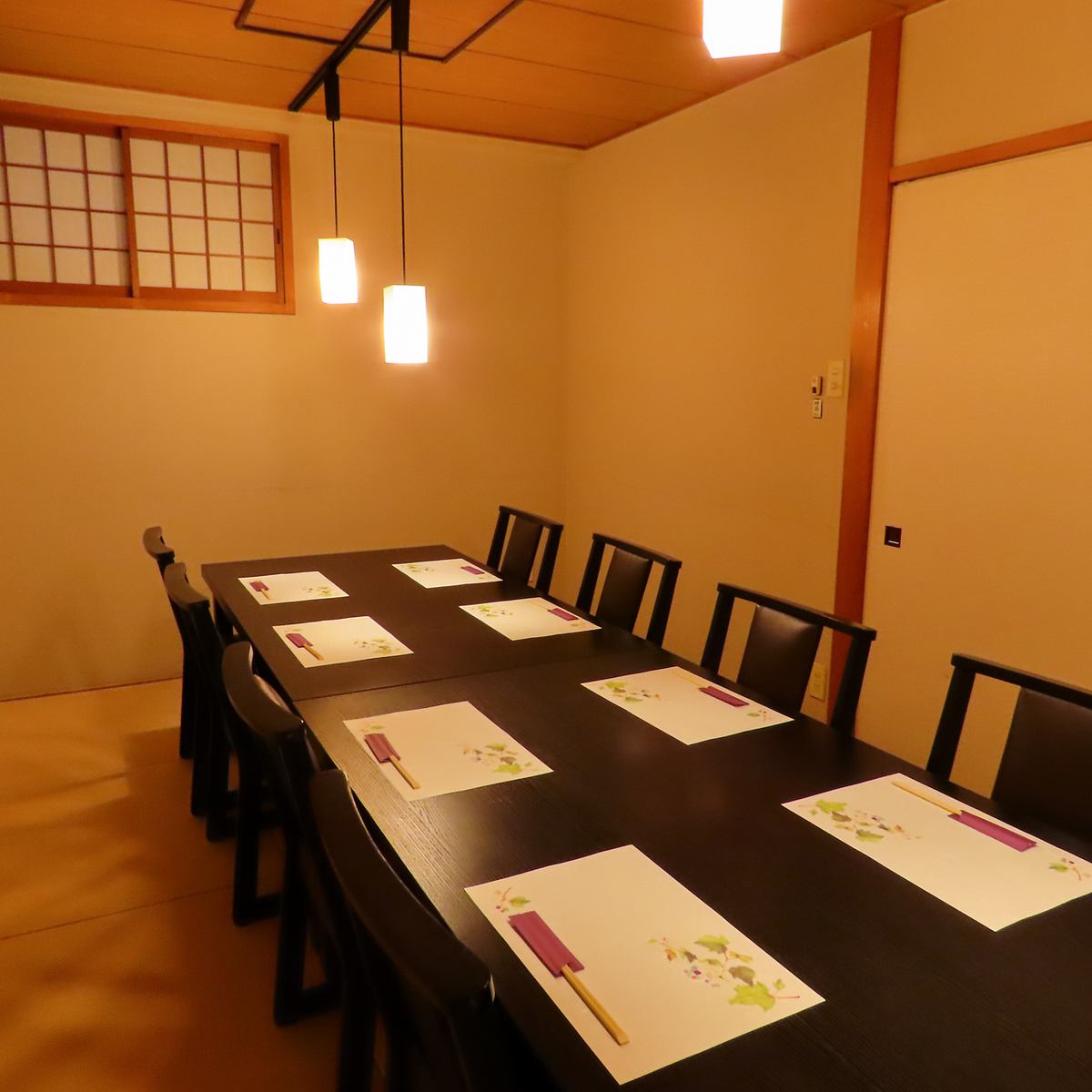 We have a private room that can accommodate up to 12 people.