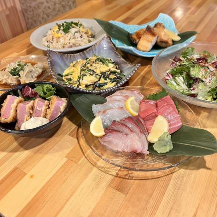 かじたのスタンダードコース◆名物揃い！お造り、揚げ物、一品料理、焼き物など7品を堪能