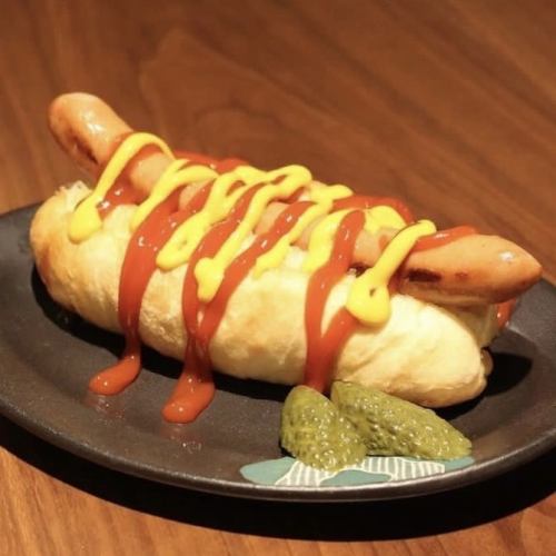 Bushu pork sausage hot dog