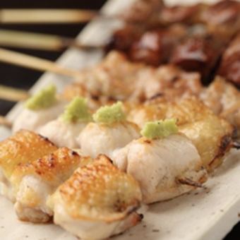 ■推薦用於宴會♪ ■鳥見座串燒套餐（5道菜） 1人3,900日元