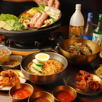 NEW!贅沢!サムギョプサル付き韓国料理全120品以上食べ放題プレミアムプラン 3980円