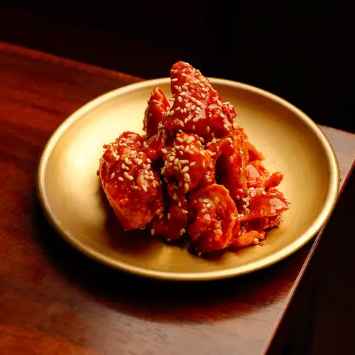 鶏皮ヤンニョム揚げ
