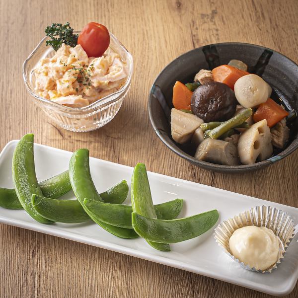 【破格の満足感】せんべろセット◆ドリンク1杯&店主がオススメする日替わり小鉢3品で満足間違いなし★