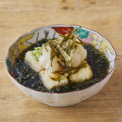 Deep-fried tofu with green laver