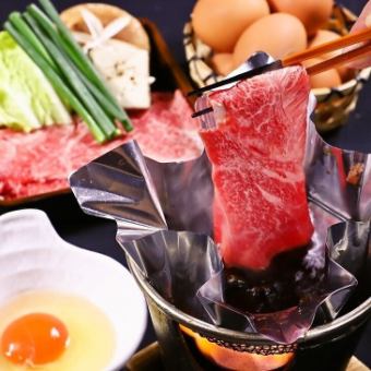 【人气】宫崎和牛、马肉刺身、大虾、寿喜烧◆IRODORI◆共10道菜、2小时无限畅饮6500日元→