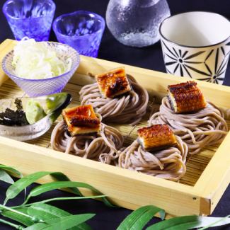 板蕎麦　とろろつゆ　厚切り鰻