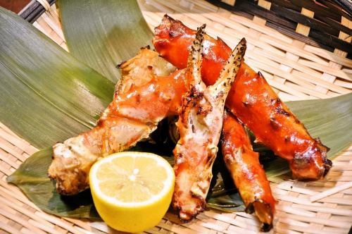 Grilled king crab