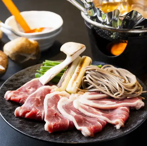 鴨しゃぶ 一口蕎麦 小鍋仕立て