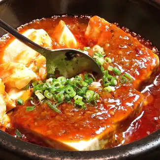 Stone-grilled mapo tofu