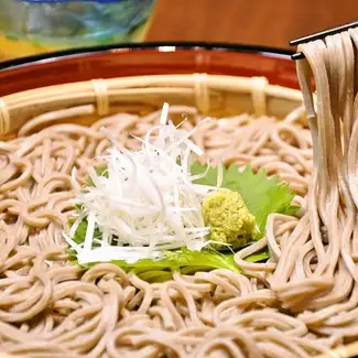 Zaru soba with grated yam dipping sauce