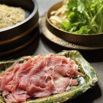 【2時間飲み放題】豚しゃぶ鍋とお蕎麦のコース　《忘年会・打ち上げ・送別会》