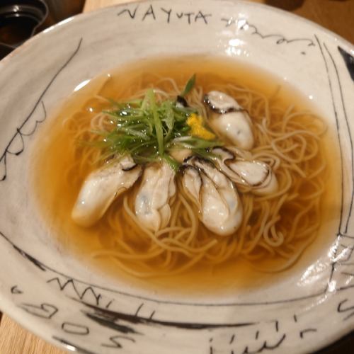 網干の牡蠣かけ蕎麦