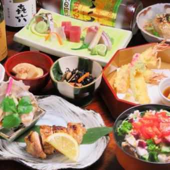 一人一盘！御桂屋套餐+2小时无限畅饮6,000日元（含税）9道菜品以上