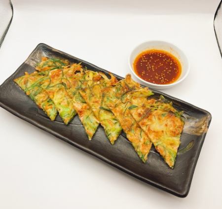 櫻花蝦九條韭菜煎餅