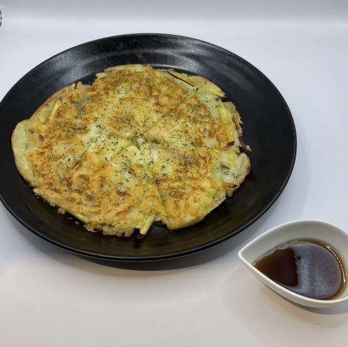 さつま芋のチーズチヂミ～メープルシロップで～