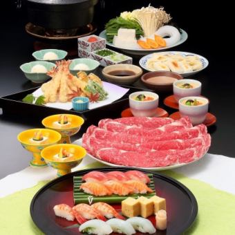 From 3/1 to 8/31 [Shabu Shabu Irodori] 9 dishes, marbled wagyu beef, 5,720 yen