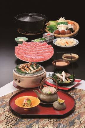 From August 6th to September 30th, Matsutake and Shabu-shabu Course ~Hana~ [Specially selected Wagyu beef] 8 dishes total, 9,680 yen