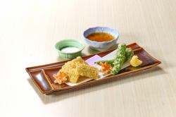 White corn tempura